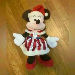 Disney parks Minnie Mouse Christmas plush doll